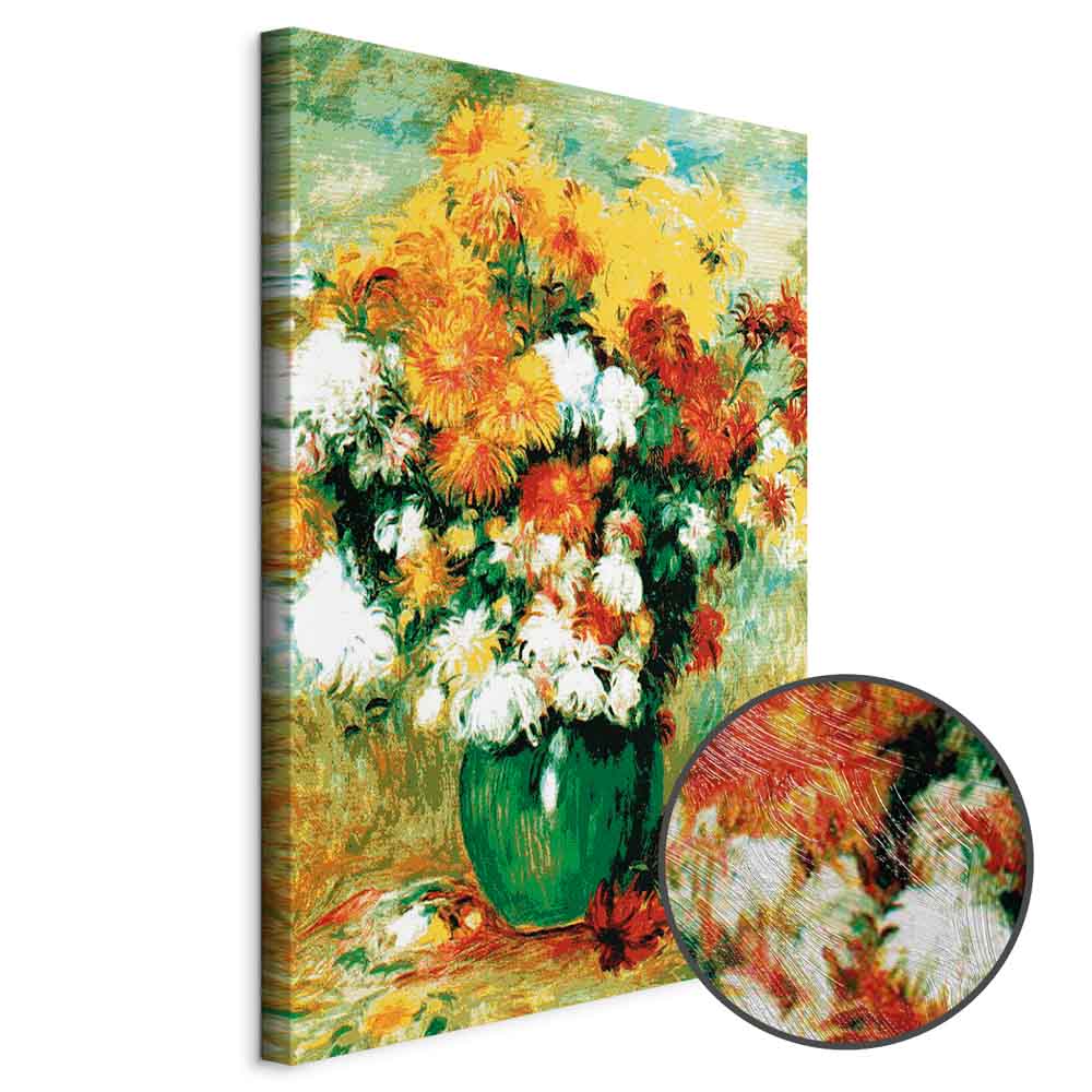 Renoir Chrysanthemums Floral Canvas Print