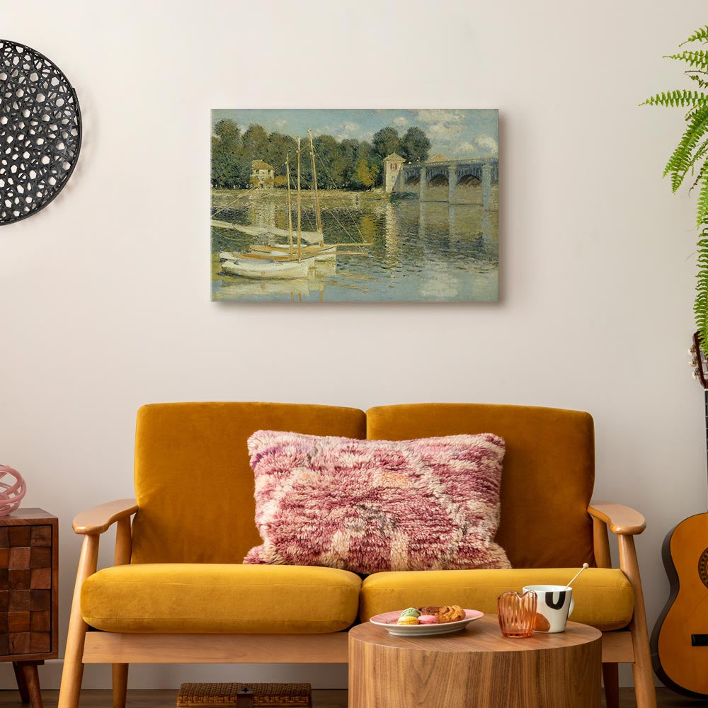 Monet Bridge at Argenteuil Classic Canvas Print