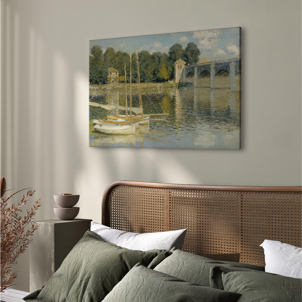 Monet Bridge at Argenteuil Classic Canvas Print