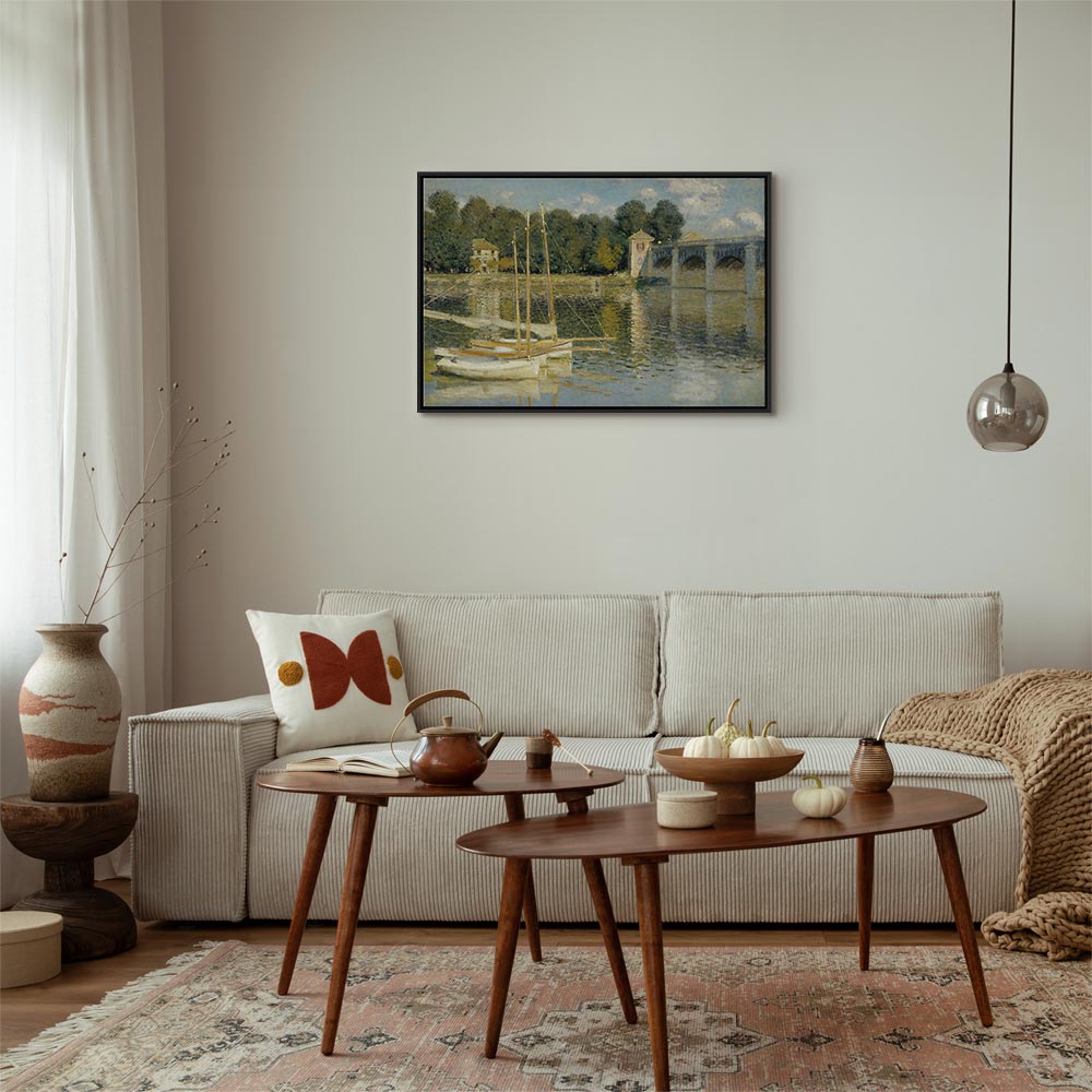 Monet Bridge at Argenteuil Classic Canvas Print