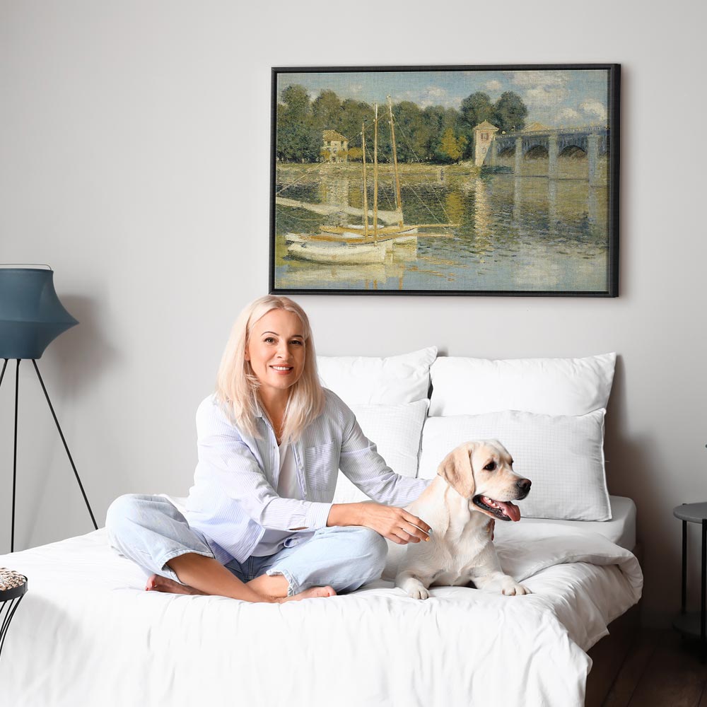 Monet Bridge at Argenteuil Classic Canvas Print