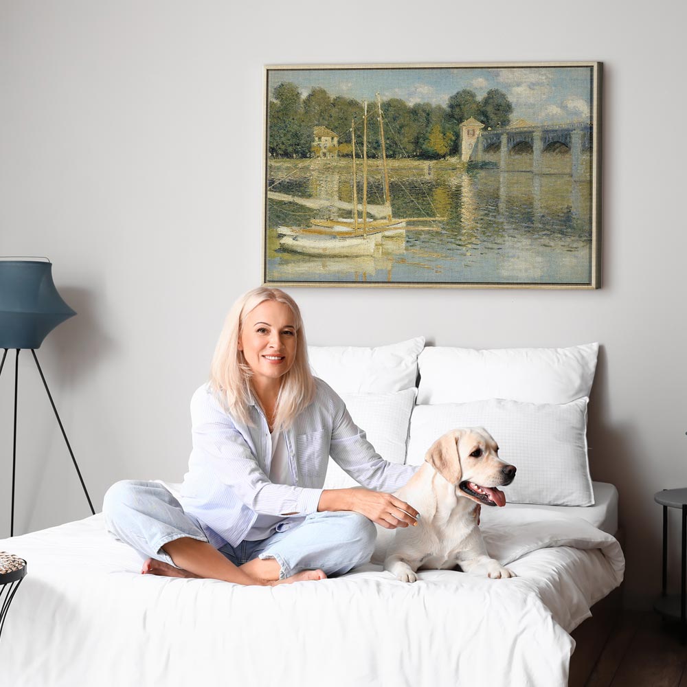 Monet Bridge at Argenteuil Classic Canvas Print