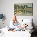 Monet Bridge at Argenteuil Classic Canvas Print