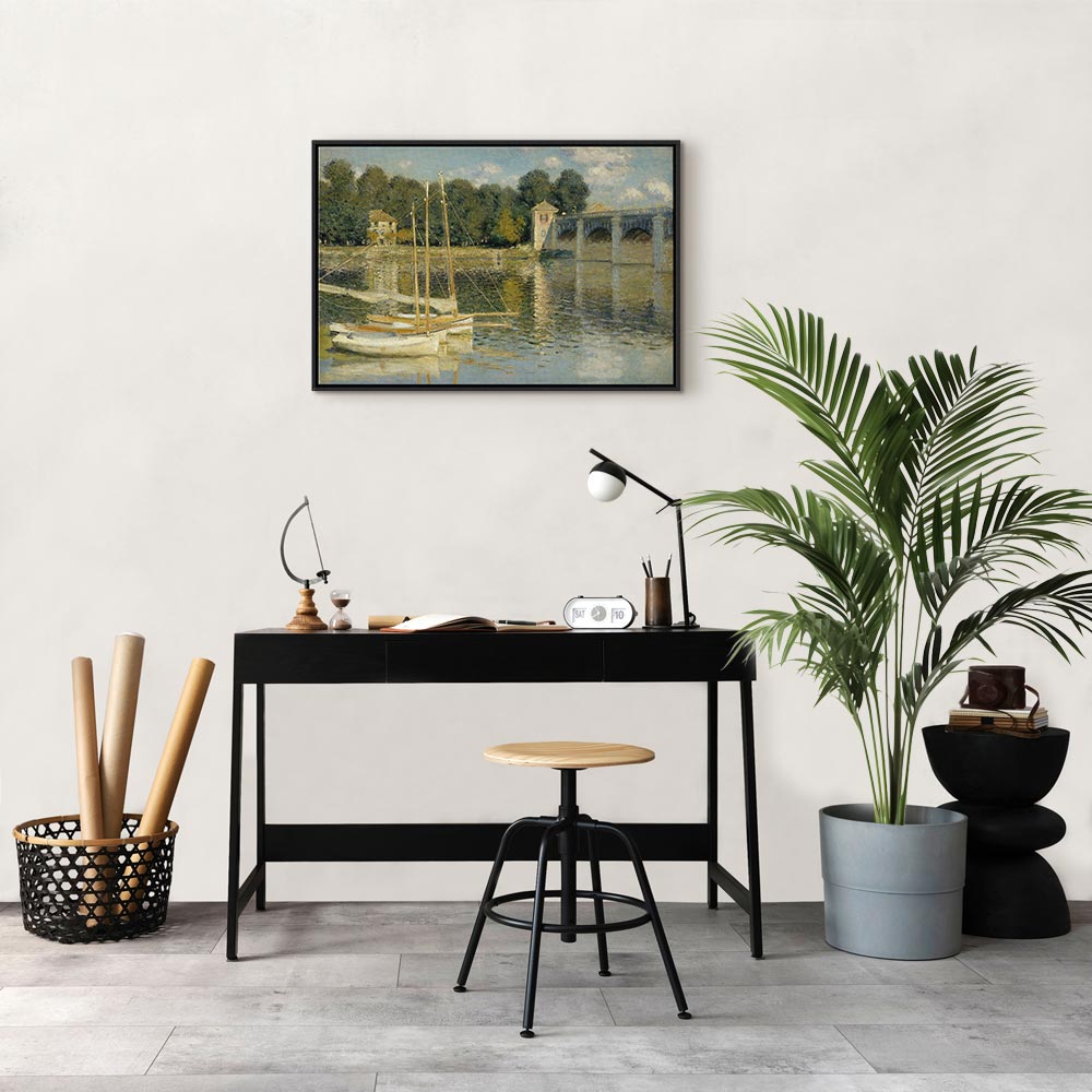 Monet Bridge at Argenteuil Classic Canvas Print