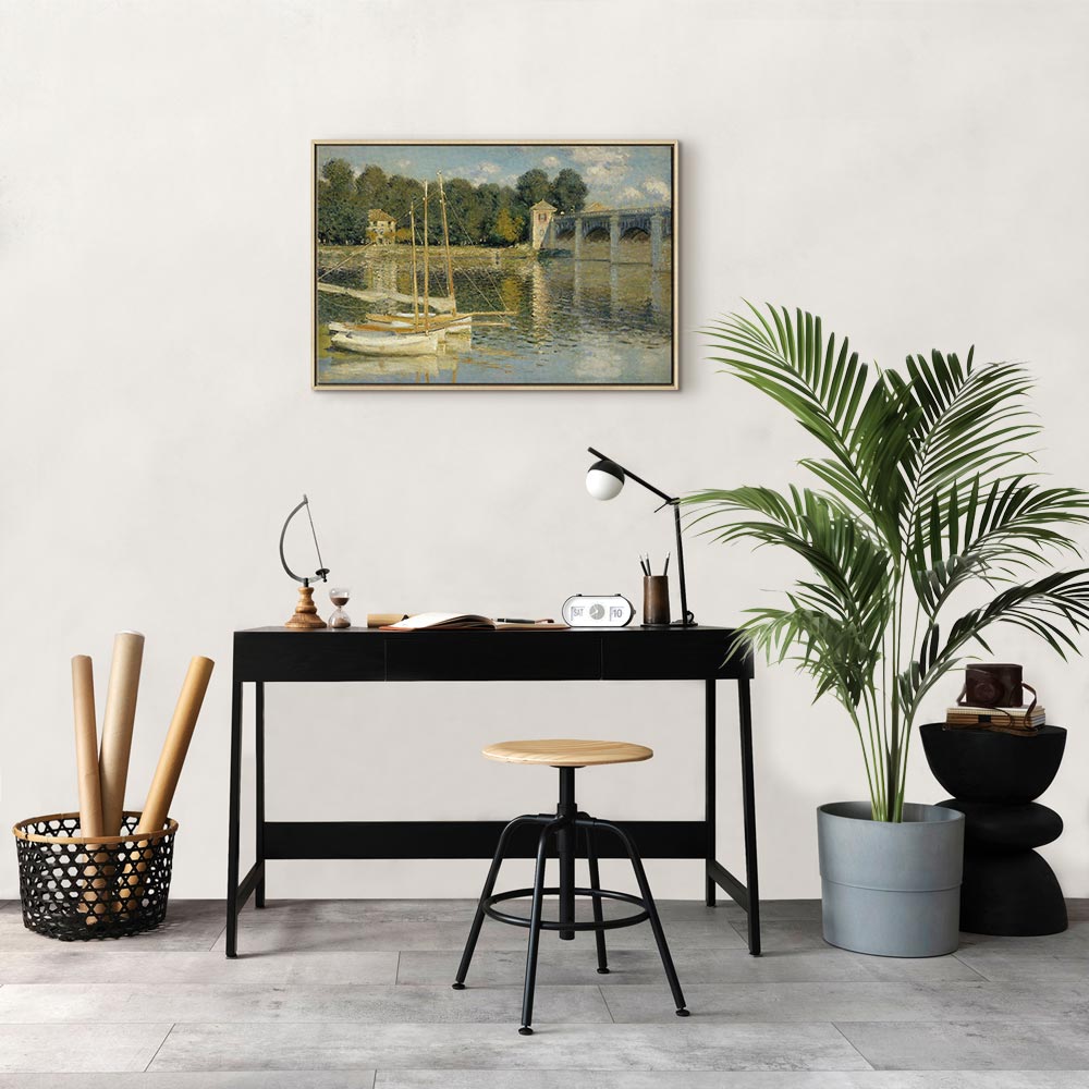 Monet Bridge at Argenteuil Classic Canvas Print