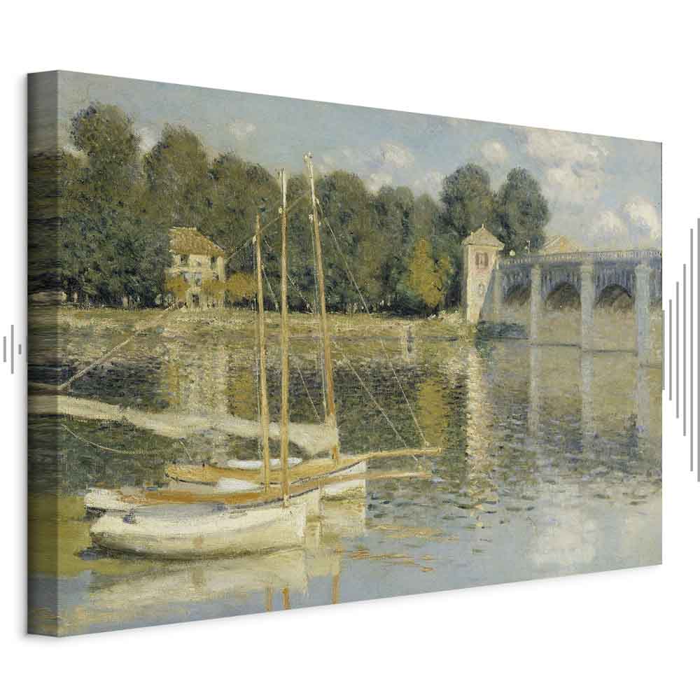 Monet Bridge at Argenteuil Classic Canvas Print