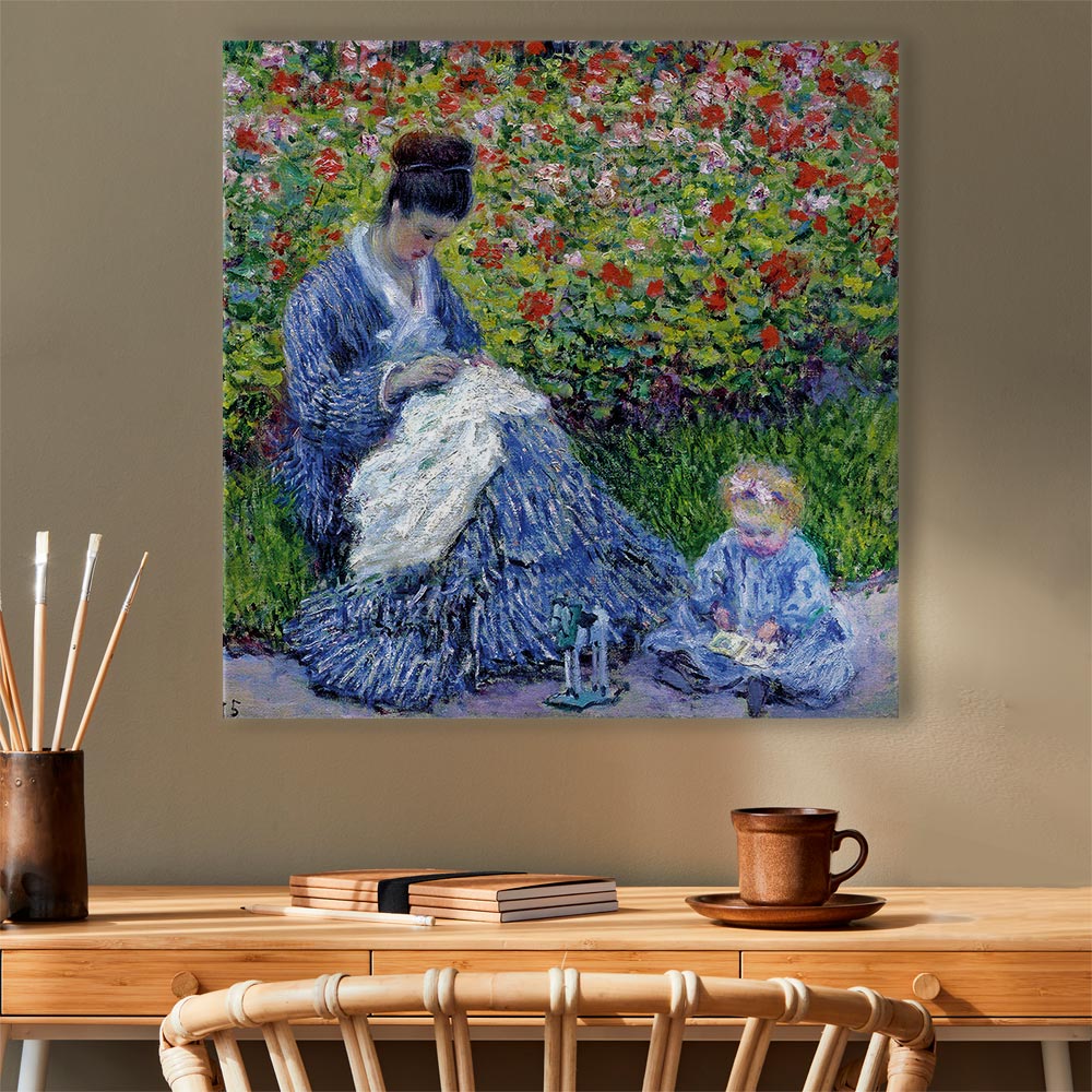 Madame Monet and Son Classic Canvas Print