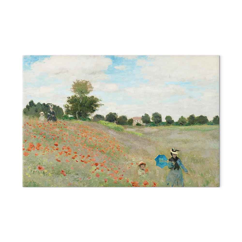 Monet Poppy Field Landscape Classic Canvas Print