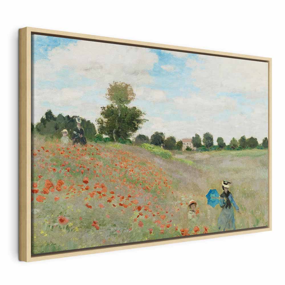 Monet Poppy Field Landscape Classic Canvas Print