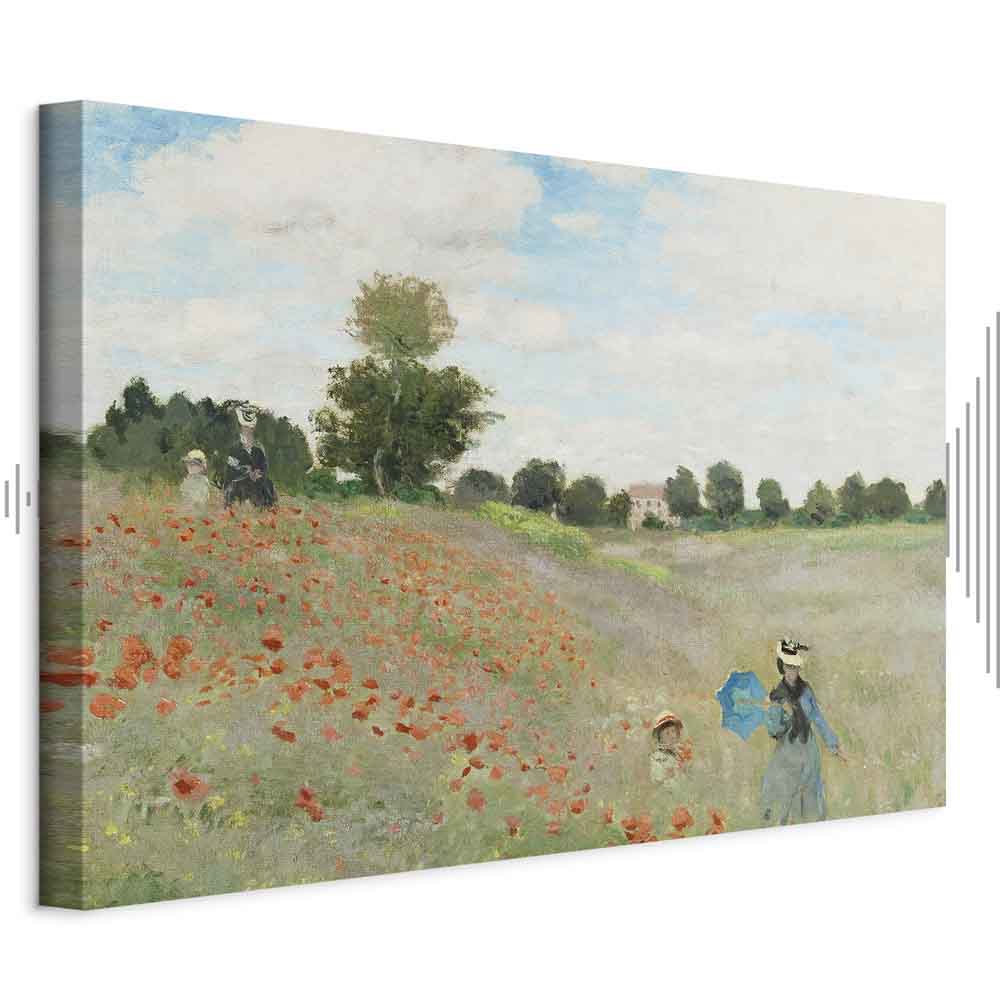Monet Poppy Field Landscape Classic Canvas Print
