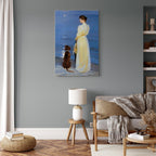 Skagen Beach Evening Figures Classic Canvas Print