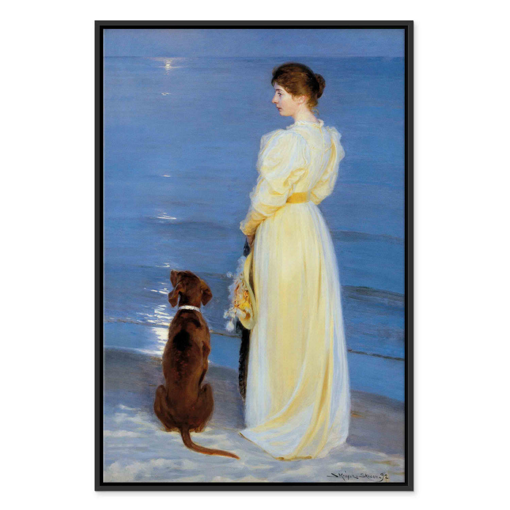 Skagen Beach Evening Figures Classic Canvas Print