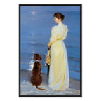 Skagen Beach Evening Figures Classic Canvas Print