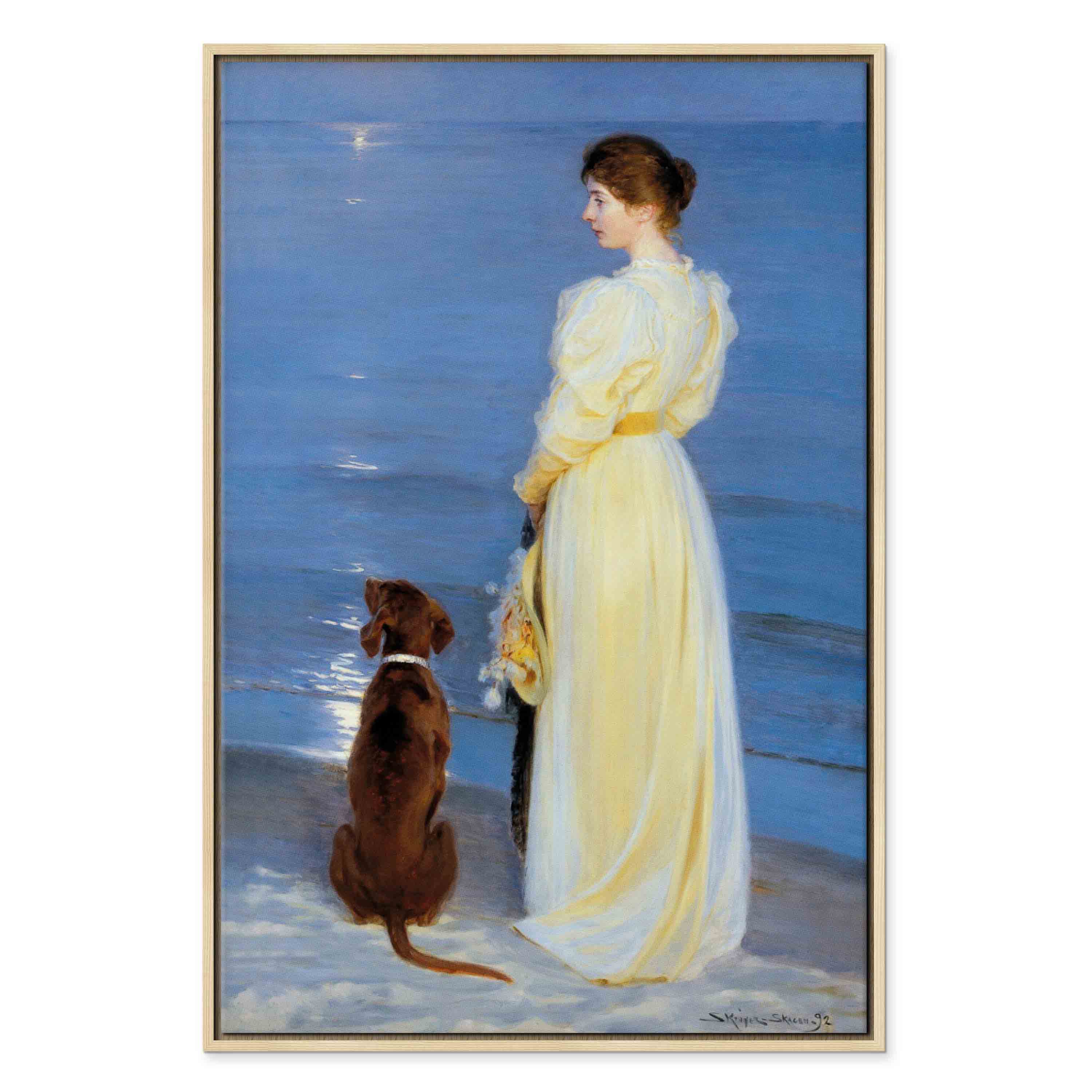 Skagen Beach Evening Figures Classic Canvas Print