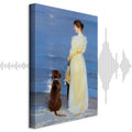 Skagen Beach Evening Figures Classic Canvas Print