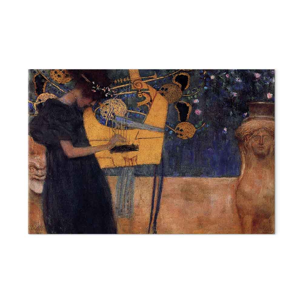 Gustav Klimt Music Gold Canvas Print