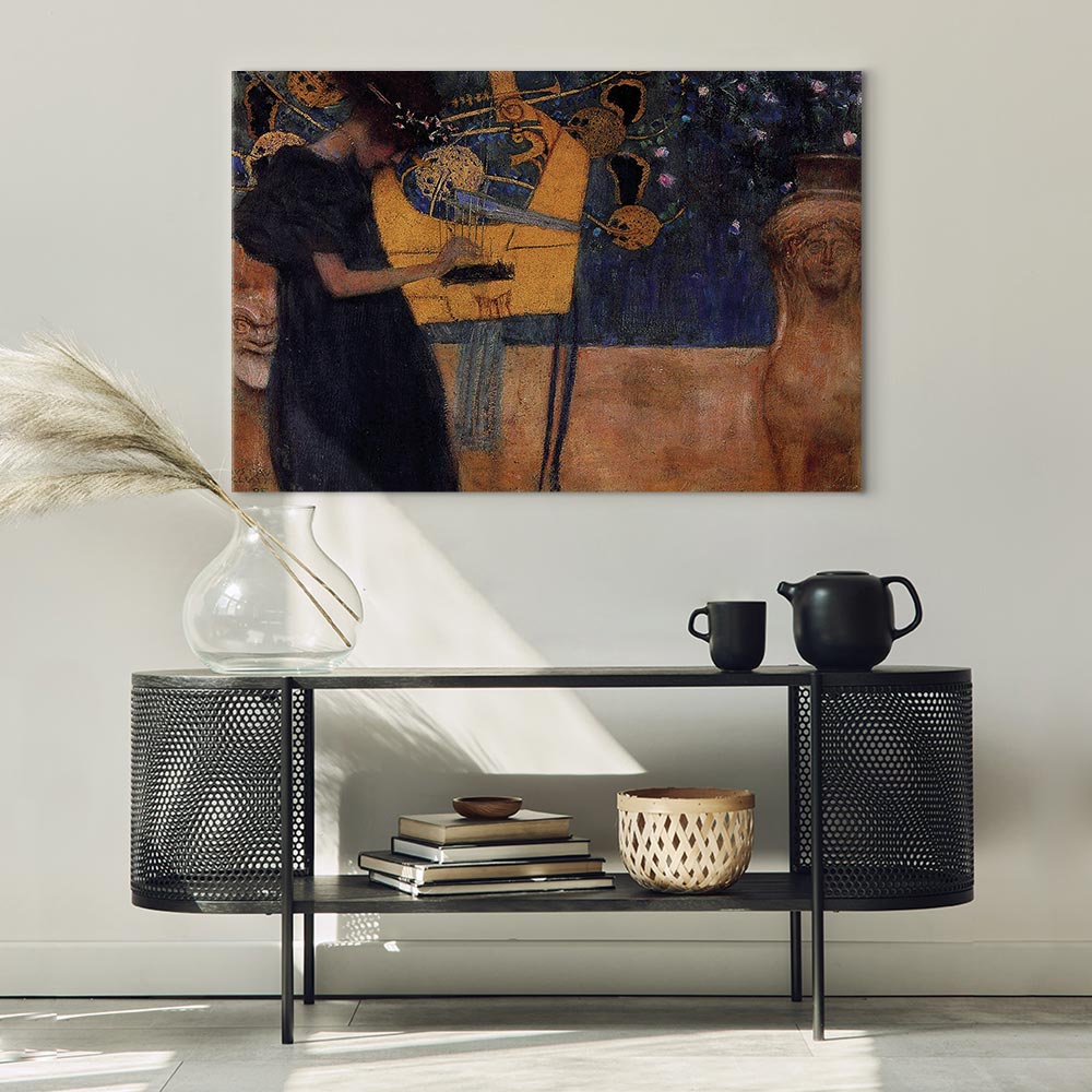 Gustav Klimt Music Gold Canvas Print