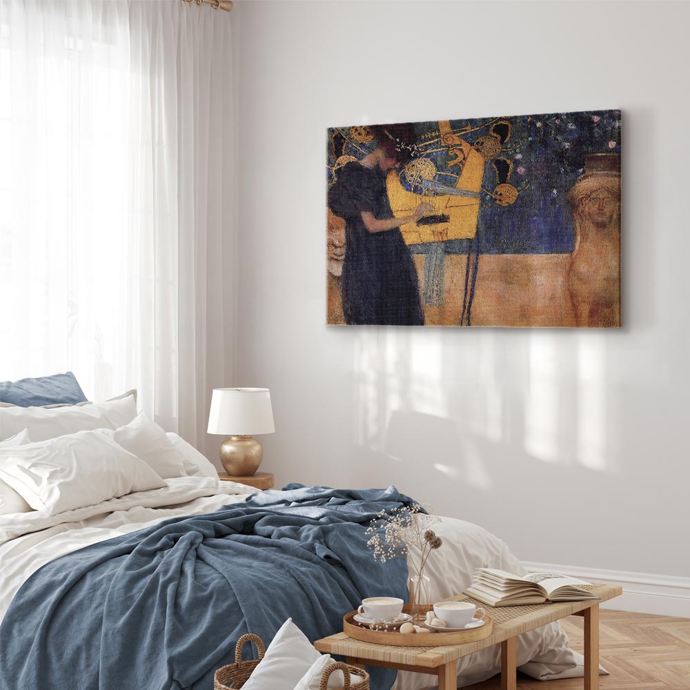 Gustav Klimt Music Gold Canvas Print
