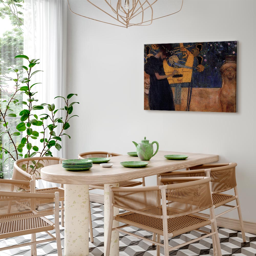 Gustav Klimt Music Gold Canvas Print