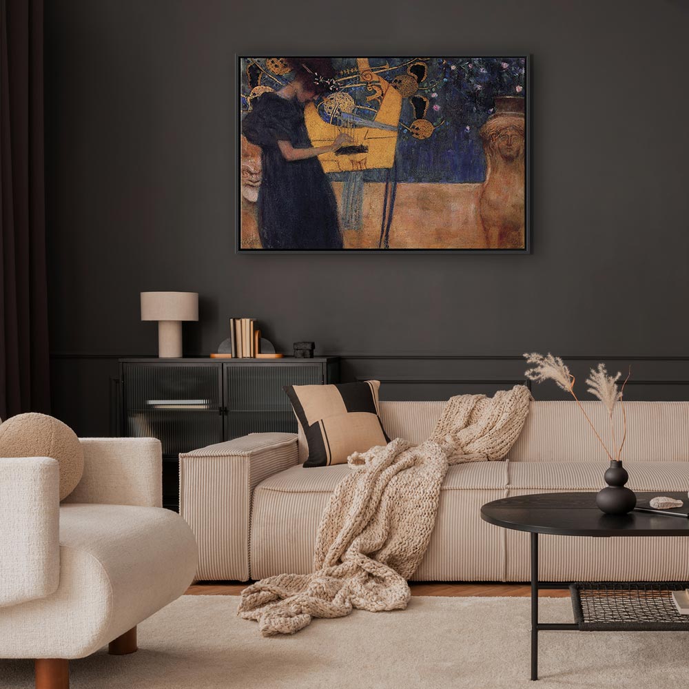 Gustav Klimt Music Gold Canvas Print