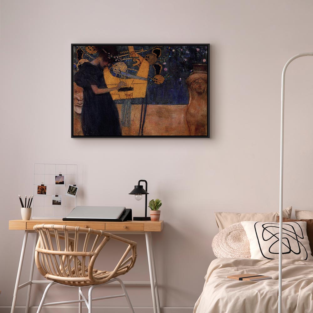 Gustav Klimt Music Gold Canvas Print