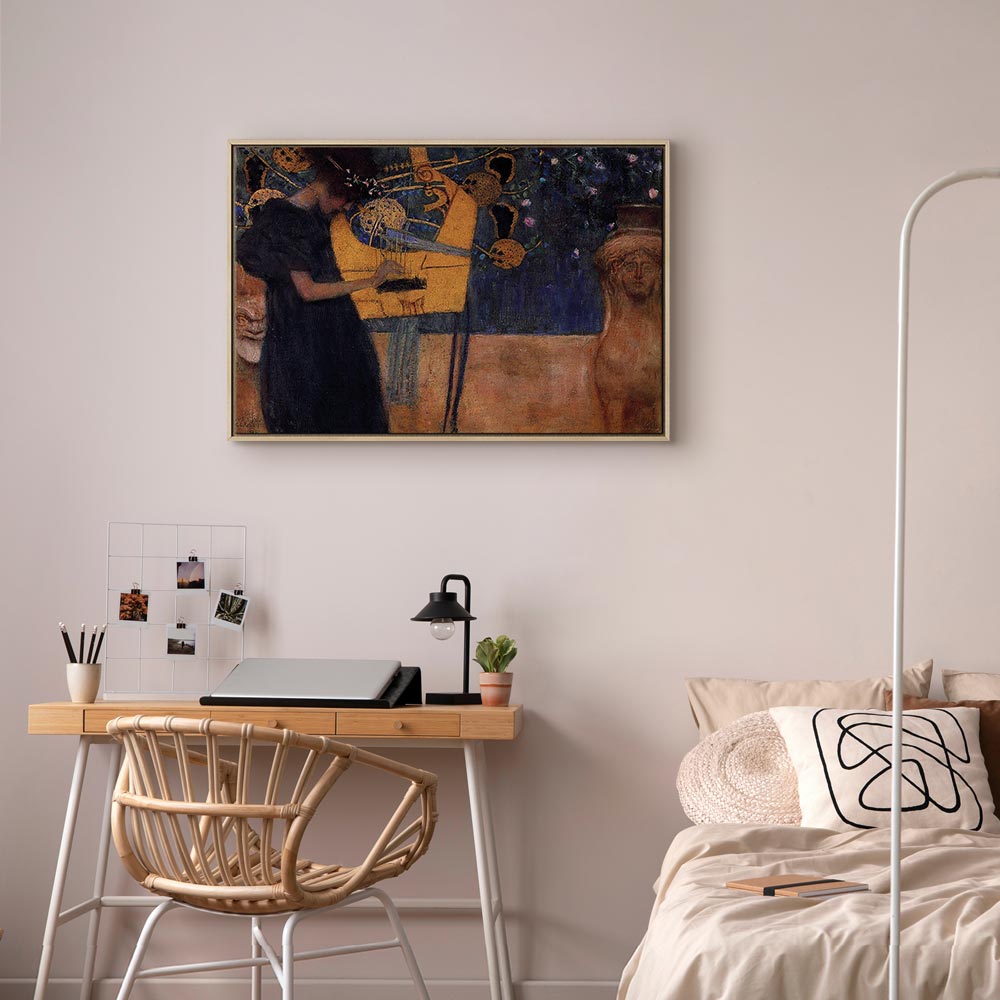 Gustav Klimt Music Gold Canvas Print