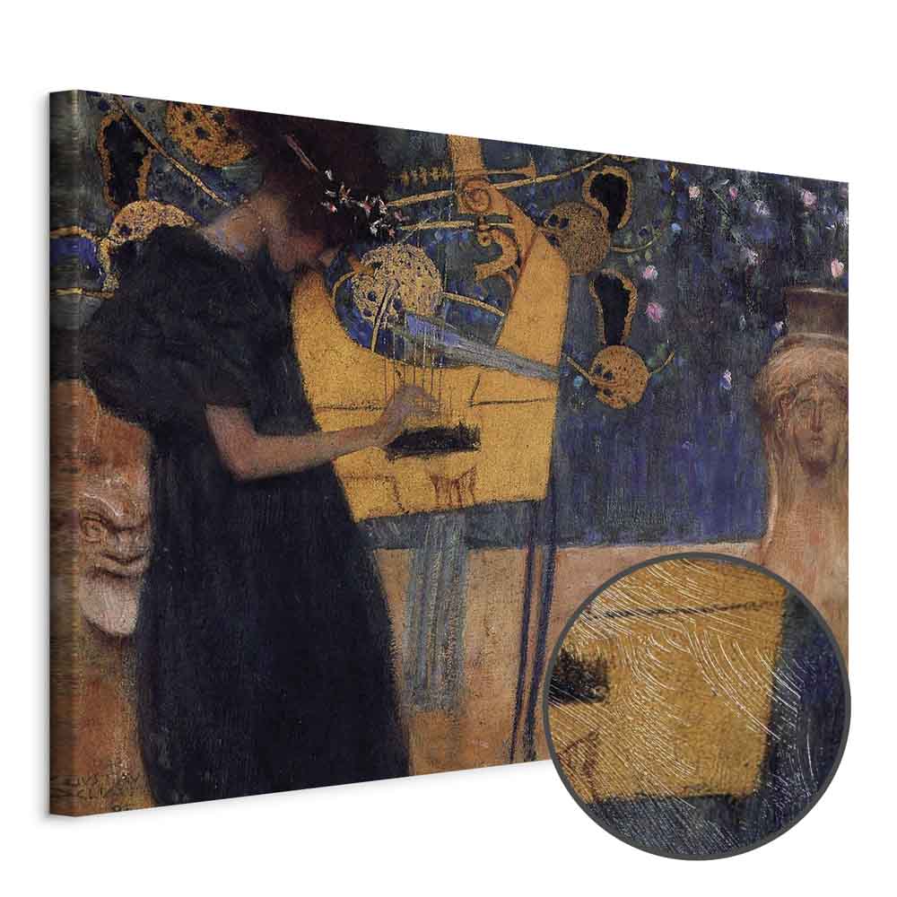 Gustav Klimt Music Gold Canvas Print