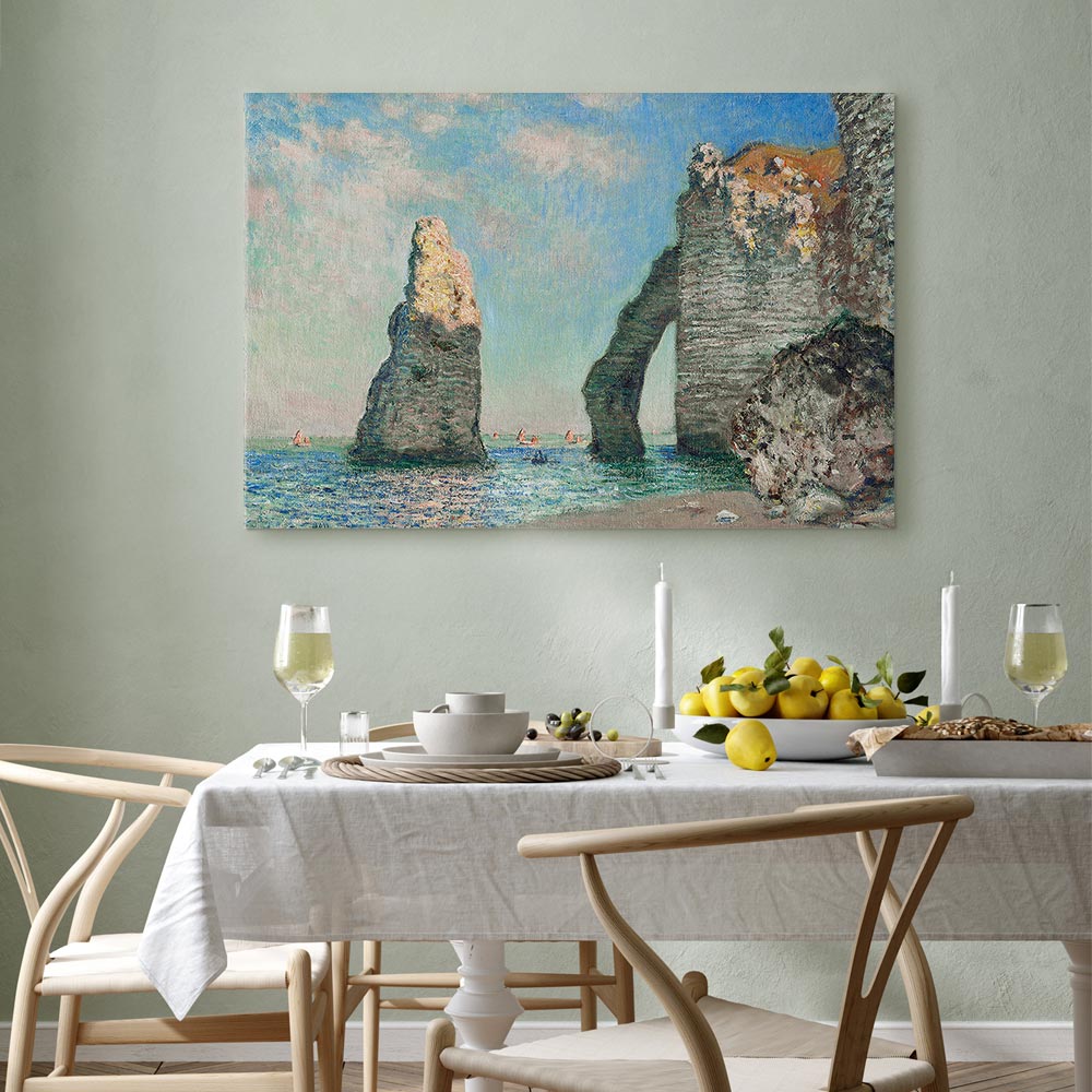 Monet Etretat Cliffs Seascape Classic Canvas Print