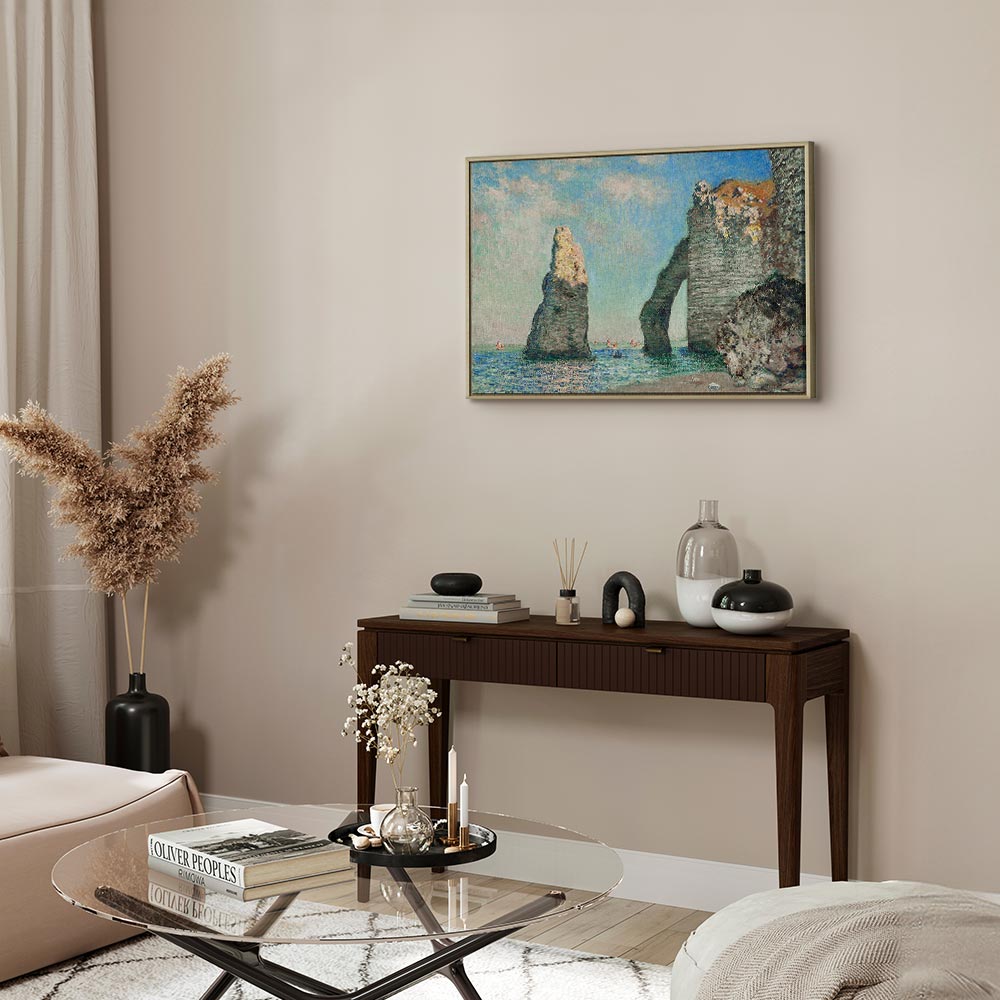 Monet Etretat Cliffs Seascape Classic Canvas Print