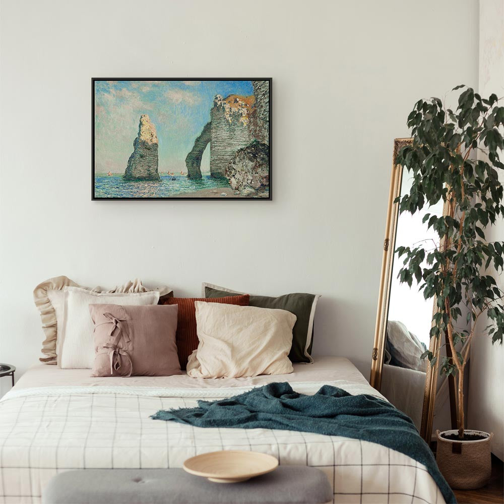 Monet Etretat Cliffs Seascape Classic Canvas Print