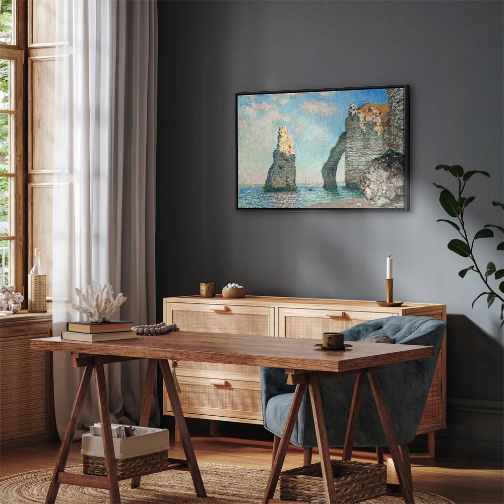 Monet Etretat Cliffs Seascape Classic Canvas Print