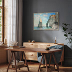 Monet Etretat Cliffs Seascape Classic Canvas Print