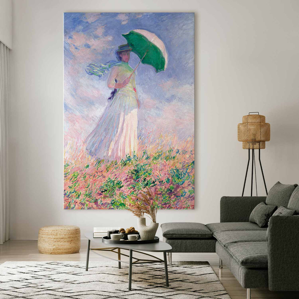 Woman with a Parasol Impressionist DIY Large Canvas Print