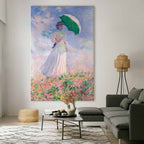 Woman with a Parasol Impressionist DIY Large Canvas Print