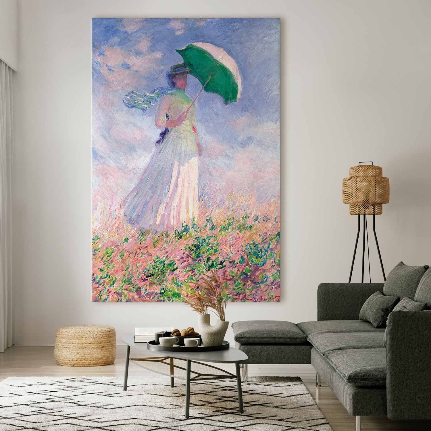 Woman with a Parasol Impressionist DIY Large Canvas Print