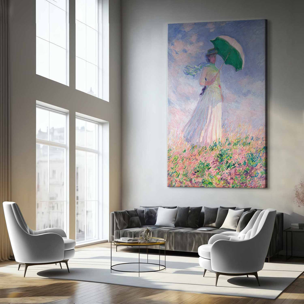 Woman with a Parasol Impressionist DIY Large Canvas Print