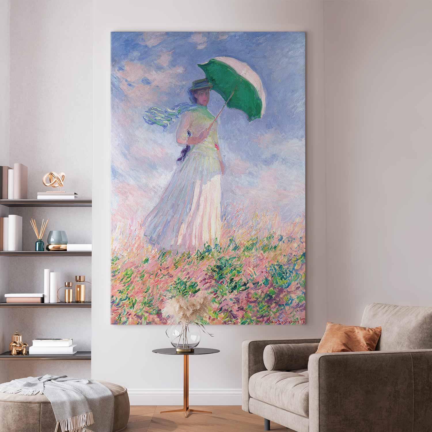 Woman with a Parasol Impressionist DIY Large Canvas Print