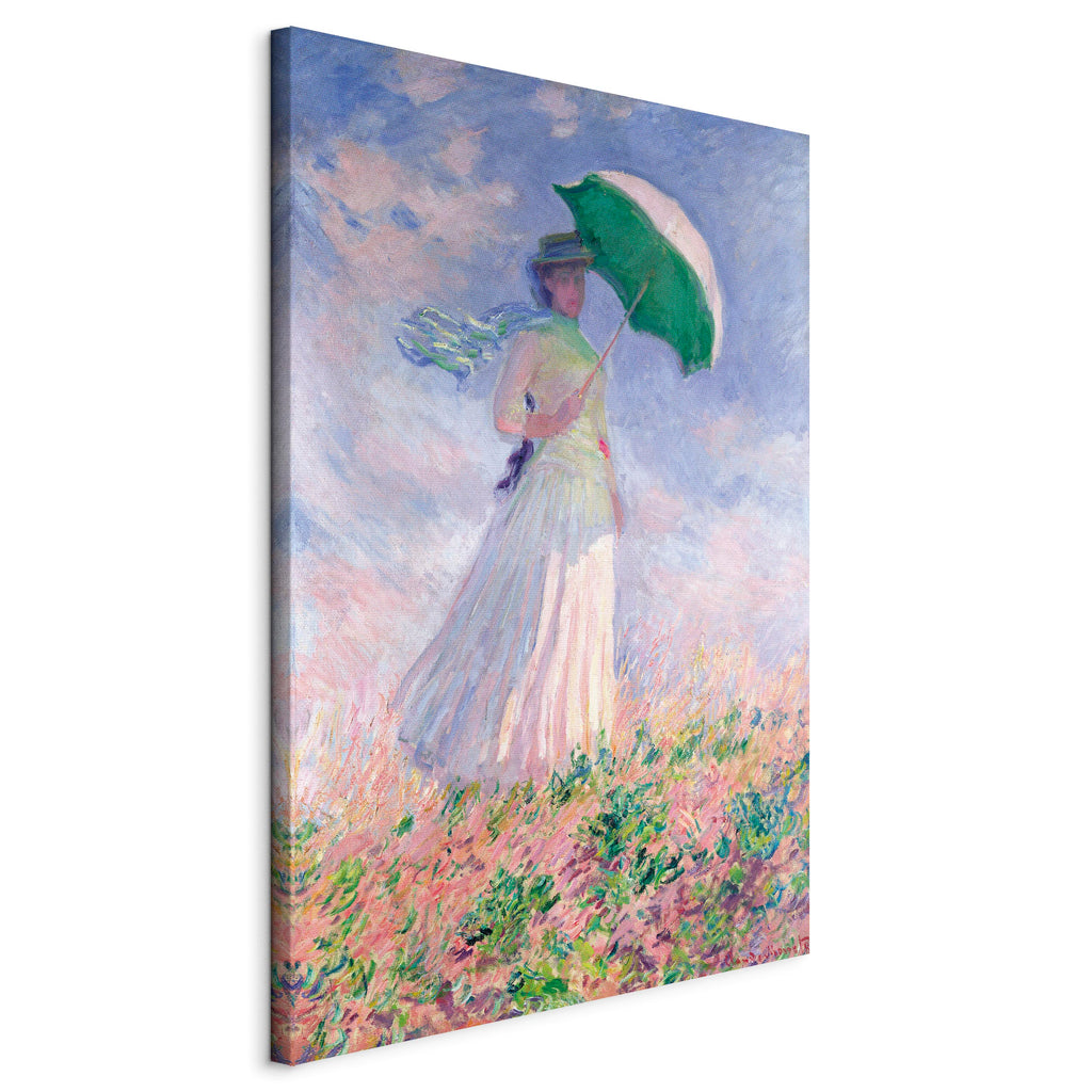 Canvas Print - Woman with a Parasol, facing right