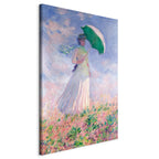 Canvas Print - Woman with a Parasol, facing right