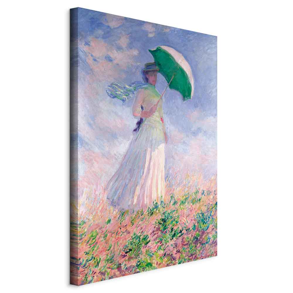 Canvas Print - Woman with a Parasol, facing right