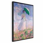 Canvas Print - Woman with a Parasol, facing right