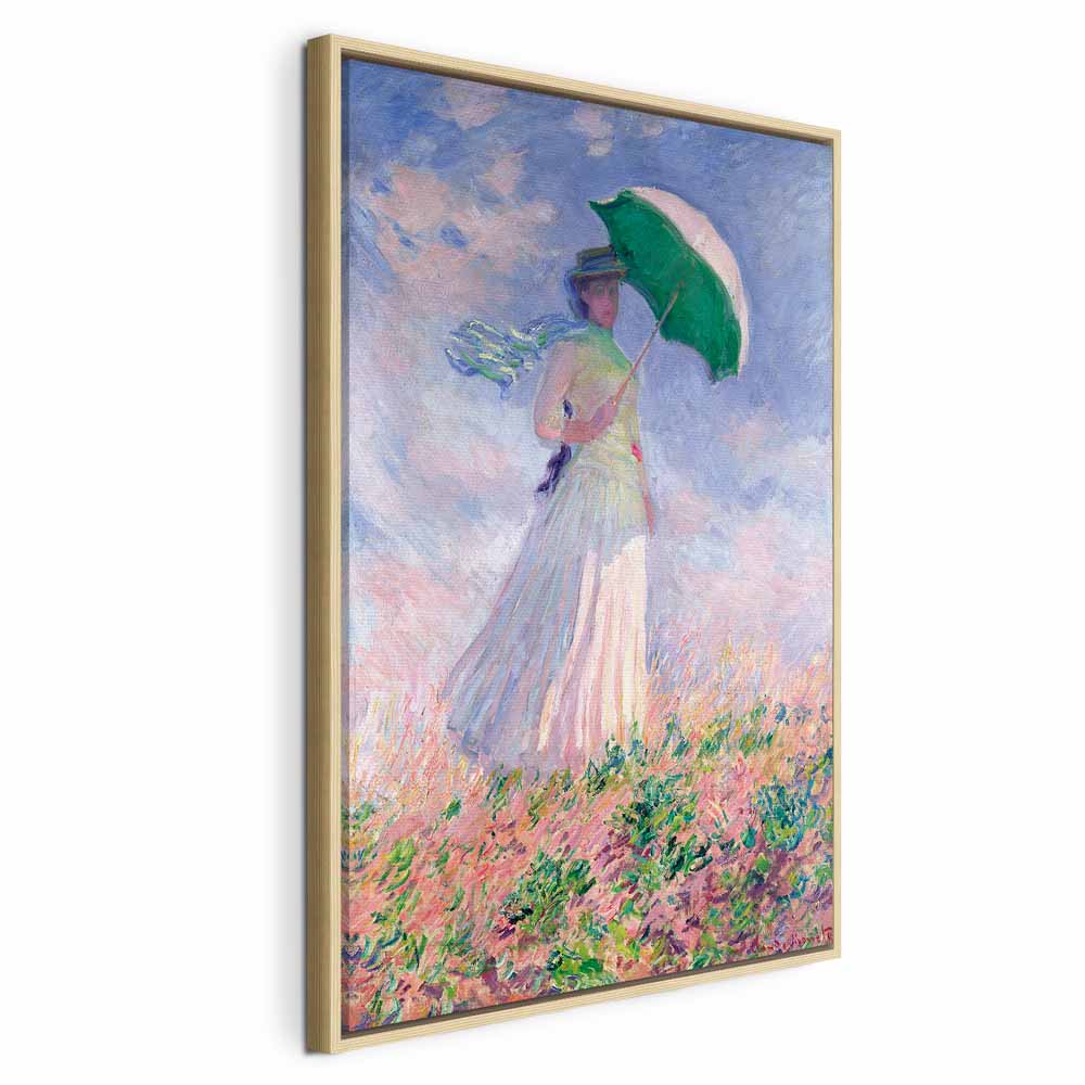 Canvas Print - Woman with a Parasol, facing right