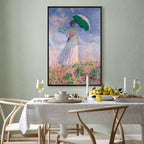 Canvas Print - Woman with a Parasol, facing right