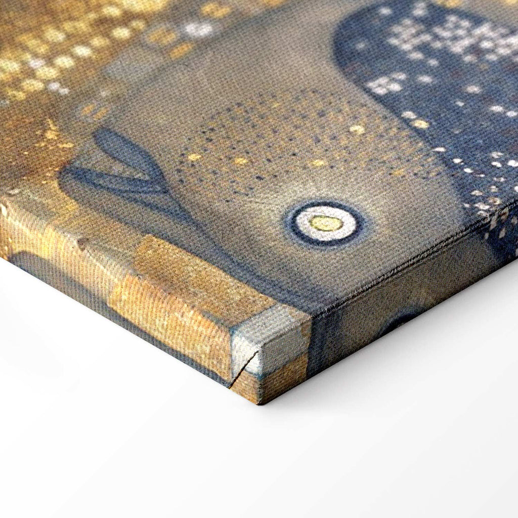 Klimt Water Serpents Gold Art Canvas Print