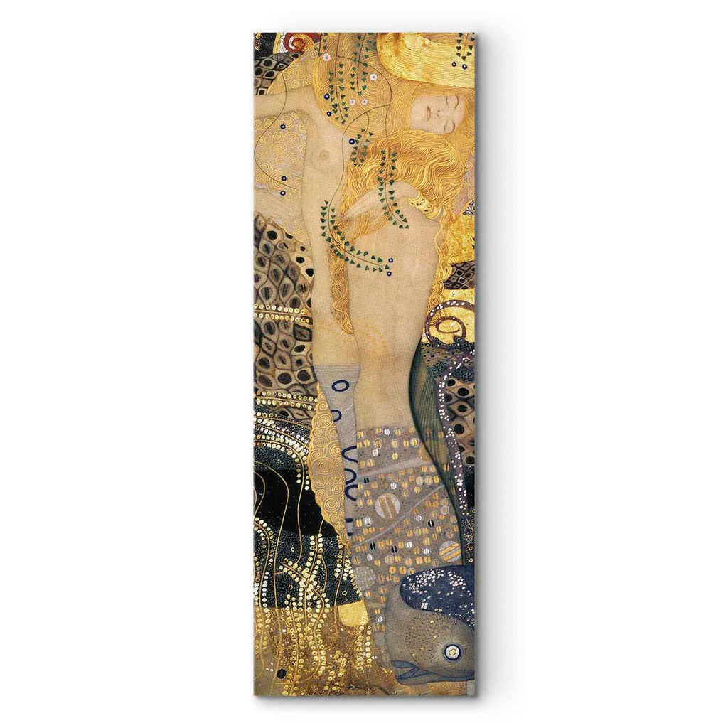 Klimt Water Serpents Gold Art Canvas Print