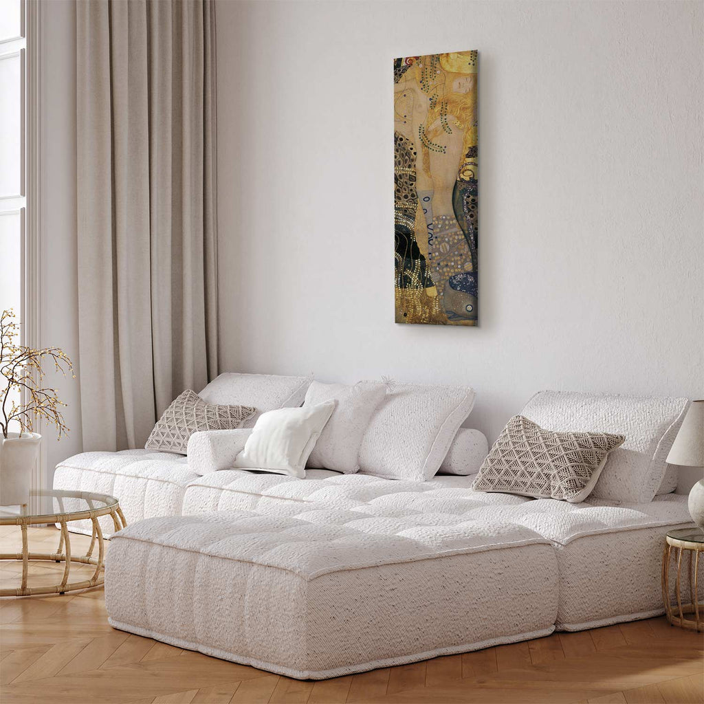 Klimt Water Serpents Gold Art Canvas Print
