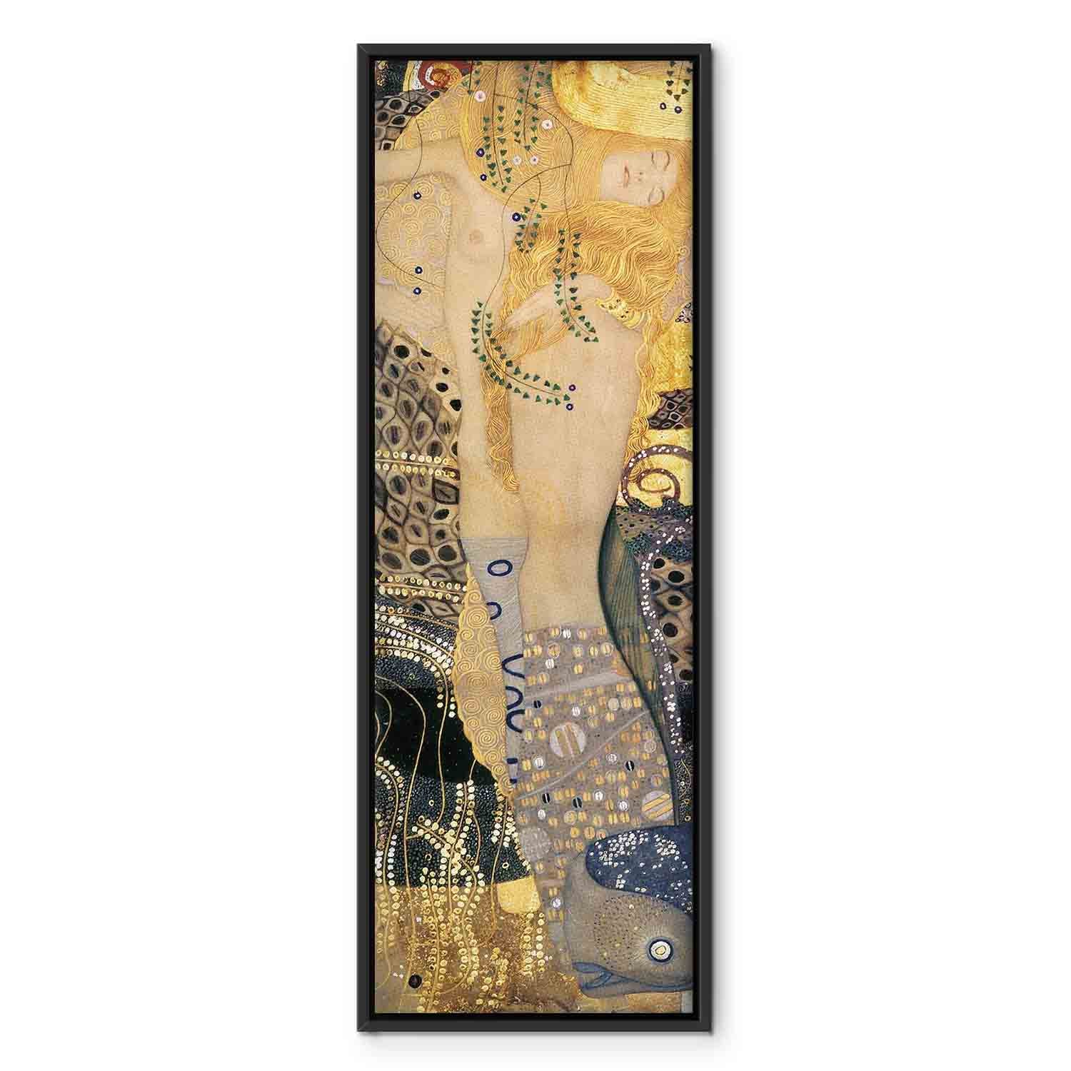 Klimt Water Serpents Gold Art Canvas Print