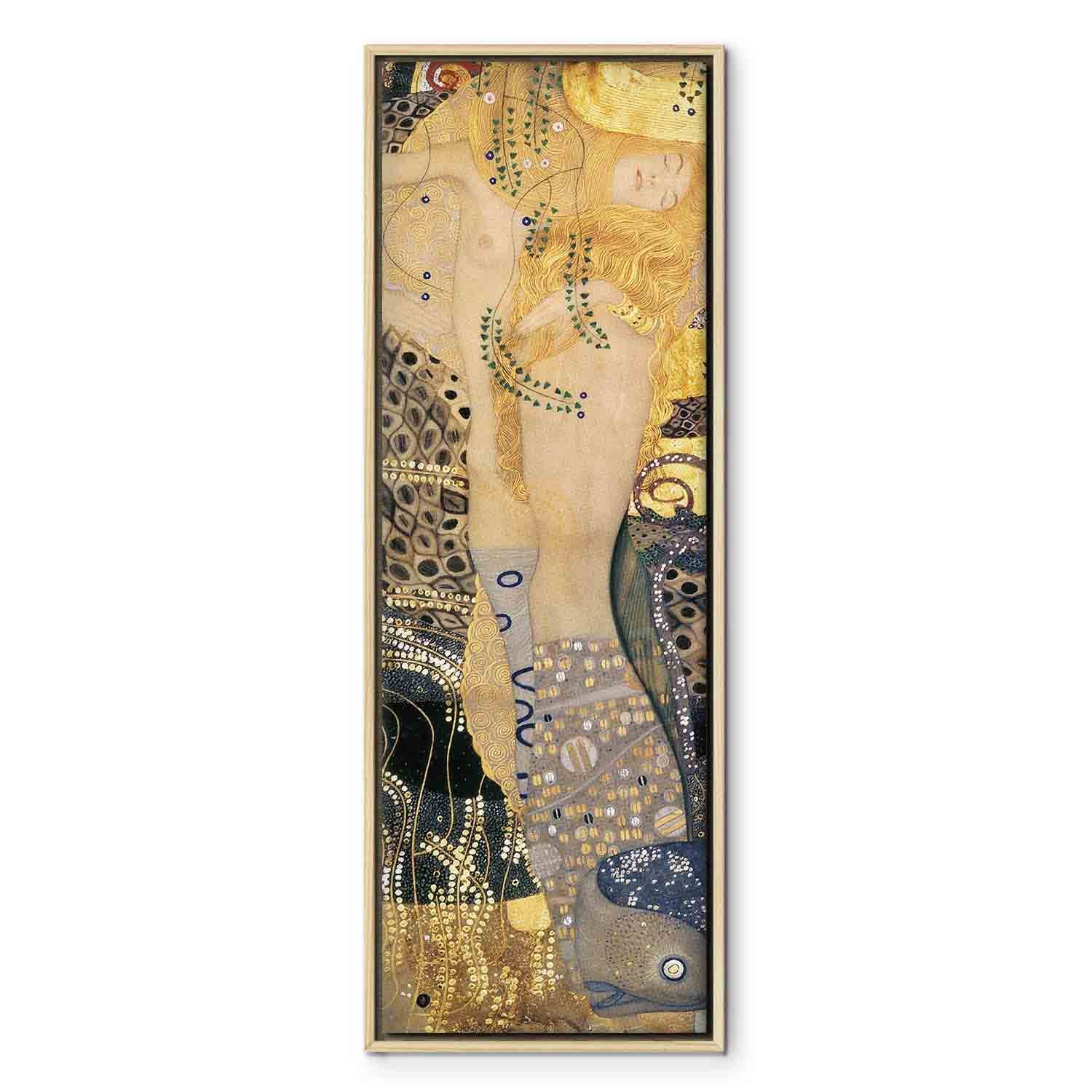 Klimt Water Serpents Gold Art Canvas Print