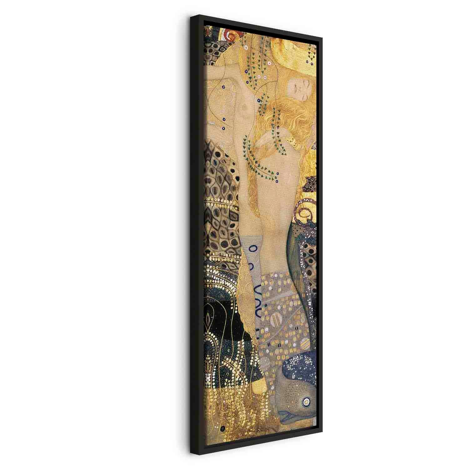 Klimt Water Serpents Gold Art Canvas Print
