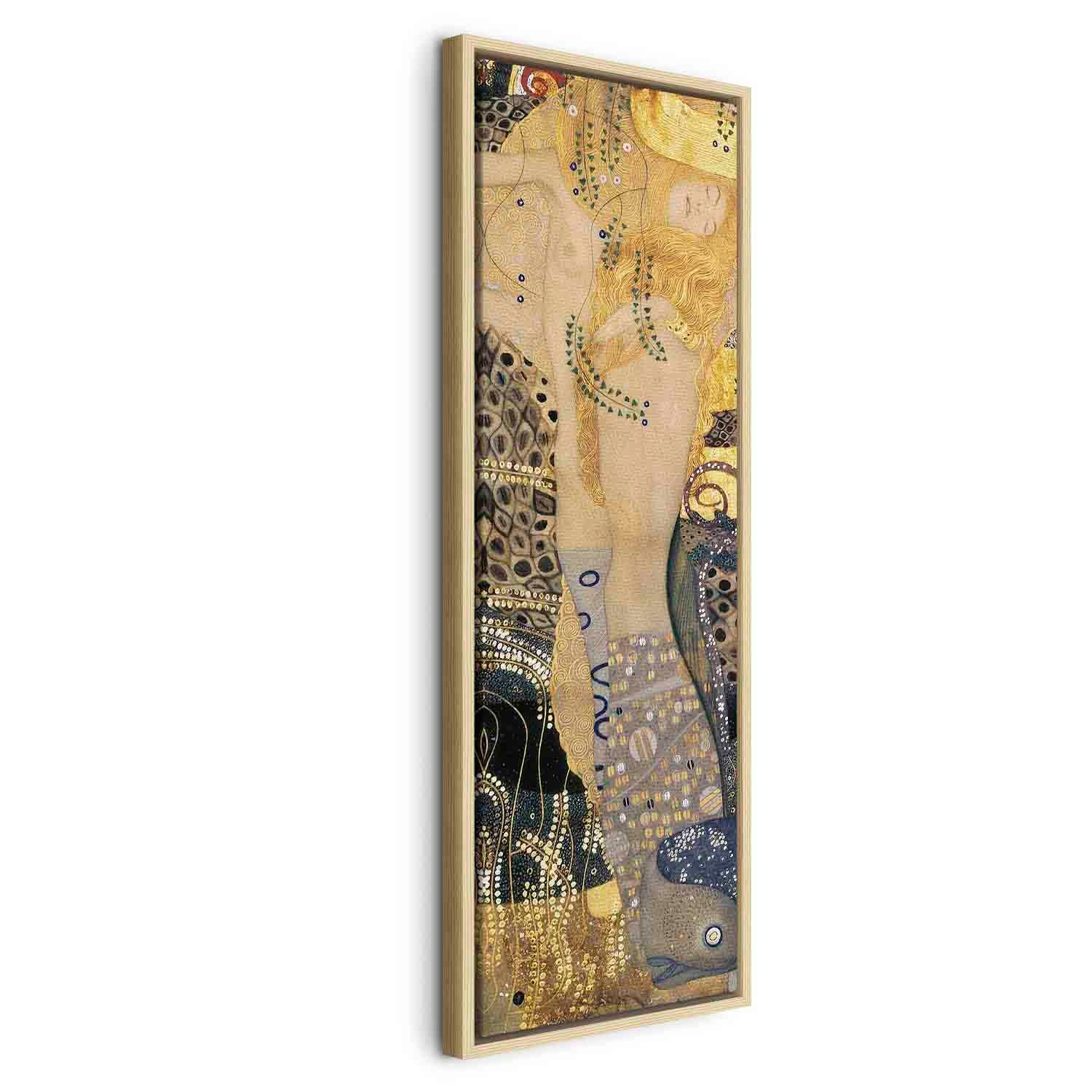 Klimt Water Serpents Gold Art Canvas Print